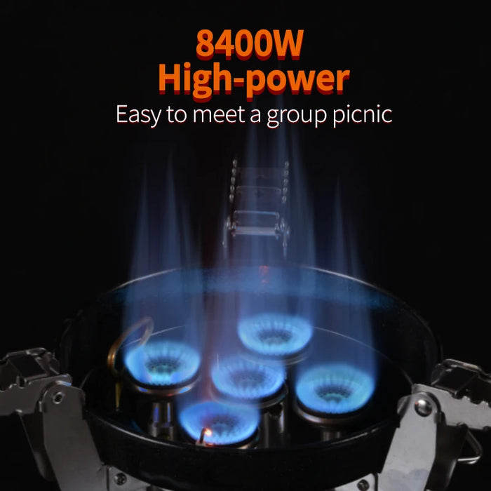 Adjustable Outdoor Propane Burner 8400W Foldable Cooking Stove