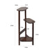 3-Tier Bamboo Corner Shelf Plant Rack Natural Wood Indoor Outdoor Stand