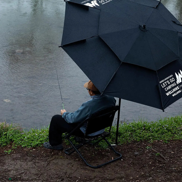 Portable Outdoor Parasol, Waterproof 220cm Adjustable Shade