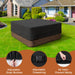 Waterproof square hot tub cover with anti-UV protection for outdoor use in black