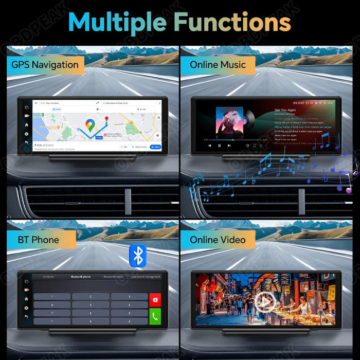 10.26" Android Car DVR with Dual Camera and GPS