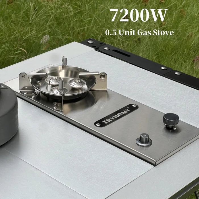 7200W High Power Silver Gas Stove for Outdoor Cooking