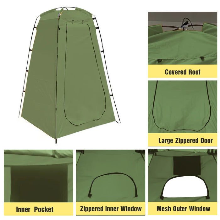  UV Protection Green Privacy Shower Tent for Outdoor Use 
