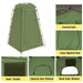  UV Protection Green Privacy Shower Tent for Outdoor Use 
