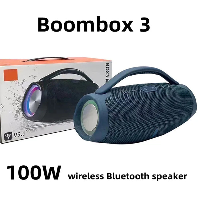 100W Outdoor Bluetooth Speaker with USB/TF/AUX Support Black 1