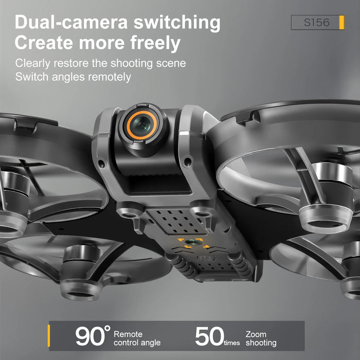 Foldable 8K Drone with Display and 3 Batteries Gray