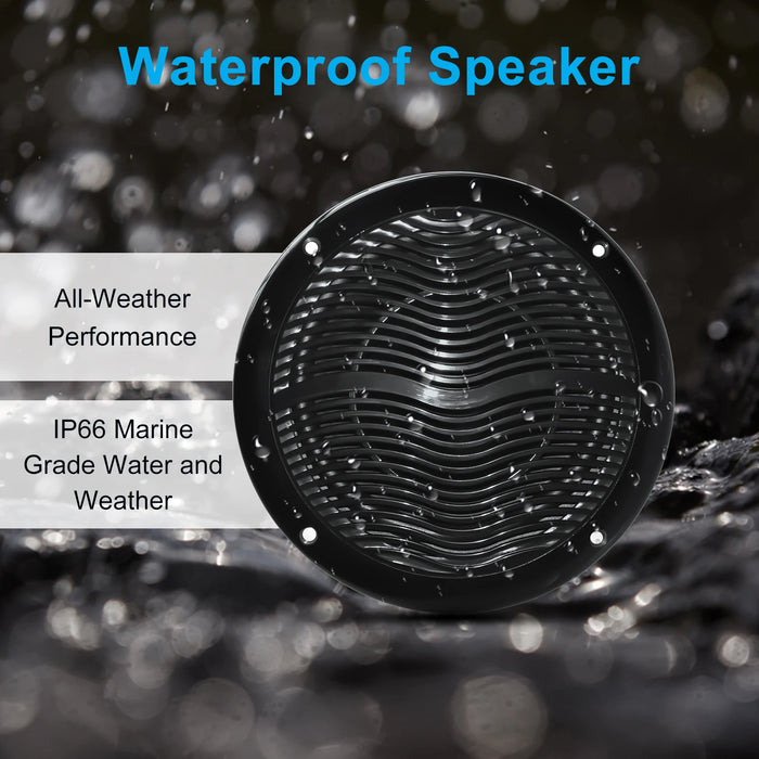 Outdoor 6.5" Waterproof Speakers with 120W Power