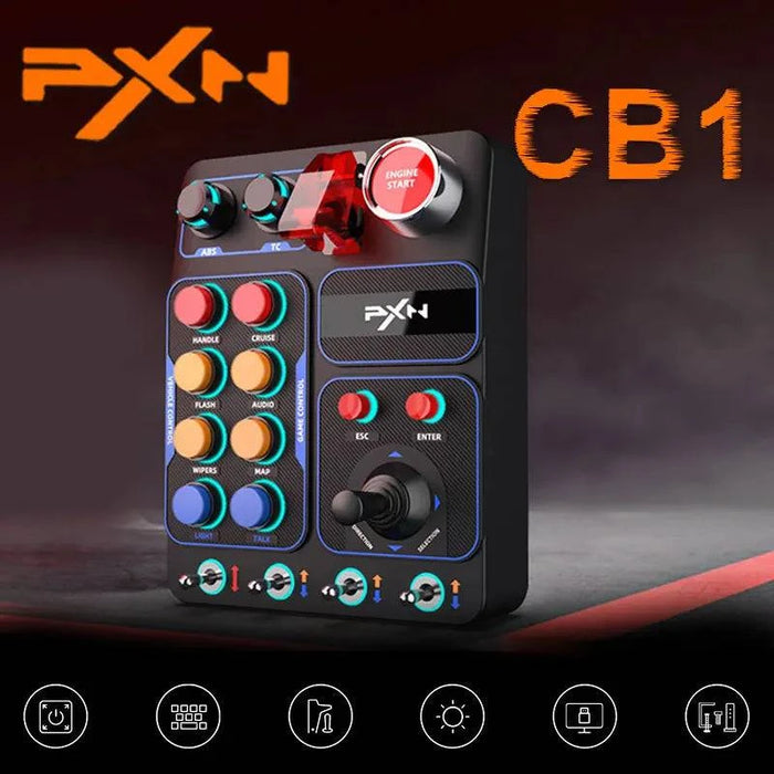 Simulator Control Box 30 Programmable Buttons RGB Panel for PC Control Panel for PC Gaming with 30 Programmable RGB Buttons