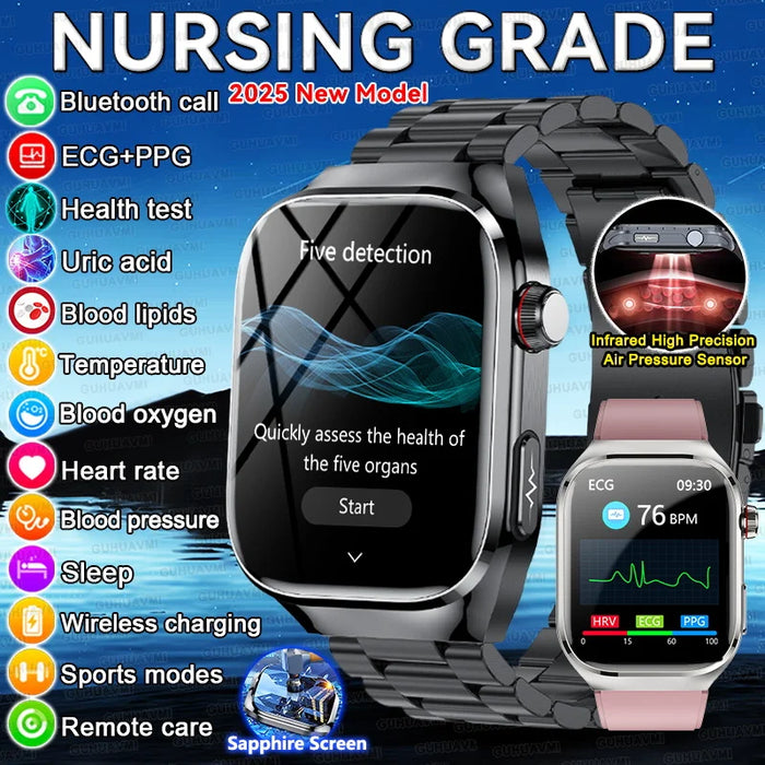 2.04" AMOLED Smartwatch with Body Fat & ECG Tracker