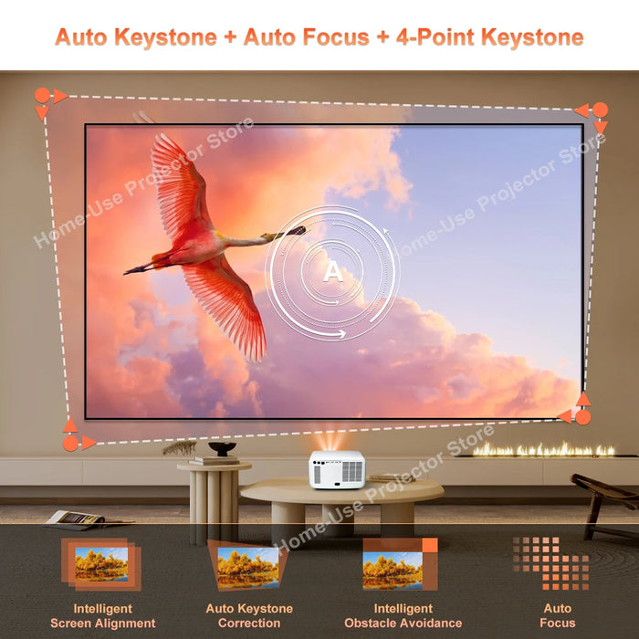 Ultra Bright 1080P Home Theater Projector with Bluetooth