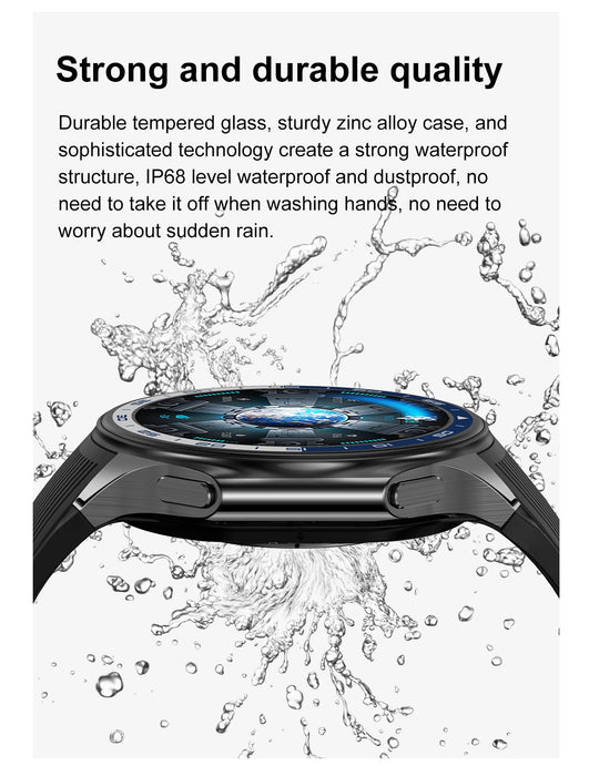 1.43" AMOLED Smartwatch – Bluetooth Call, 32GB, Heart Rate Tracker – Black Strap