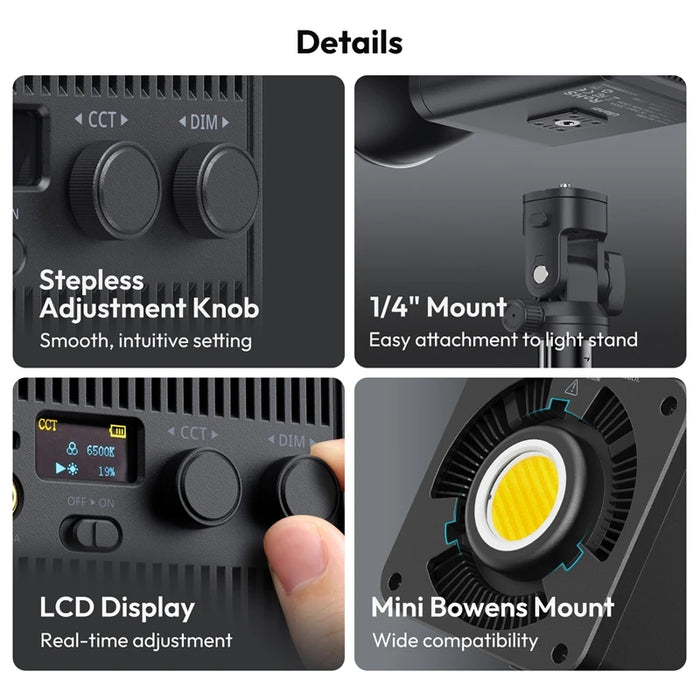 Studio LED Light 100W with 360° RGB and Soft Dome