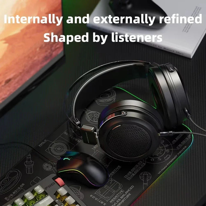 HiFi Gaming Headset with Noise Cancellation and Mic