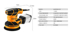 Random Orbit Sander 320W 14000RPM Dust Collection Polisher for Home DIY Carpentry