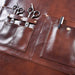 Barbershop apron made of durable and waterproof coffee-colored PU leather