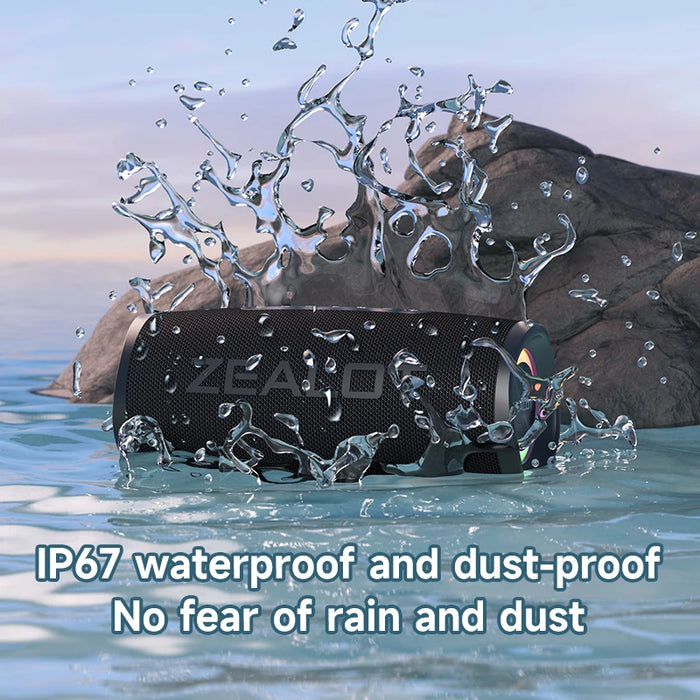 Portable 12H Bluetooth Speaker with IPX6 Waterproof Audio