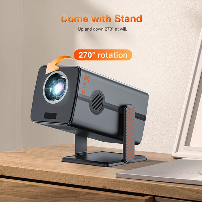 Portable 4K Android Projector with Dual WiFi and Bluetooth