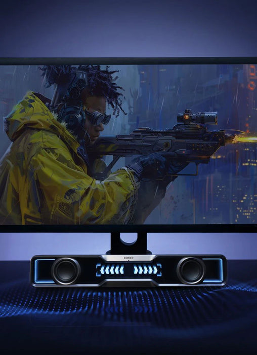Mini Bluetooth Soundbar with Subwoofer RGB and Mic