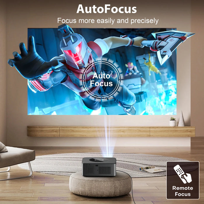 1000ANSI HD Home Projector, Manual Focus, Android 9.0