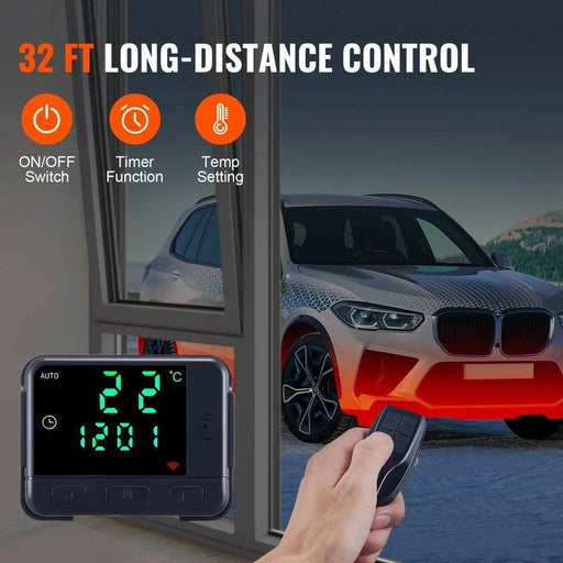 Efficient 2KW heater warms up space quickly, ideal for vehicles and trailers