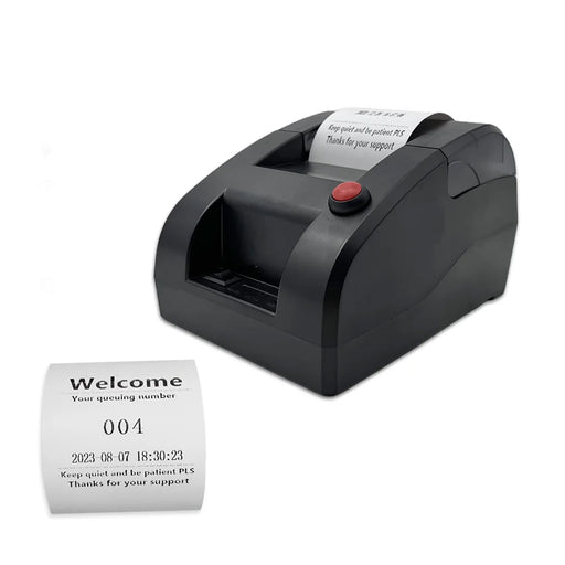 Queue ticket dispenser thermal printer with high-speed printing and PC text editing capabilities