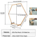 Hexagonal wooden wedding ceremony arch for wide occasions including weddings and celebrations