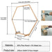 Natural wood wedding arch with thickened base for stability