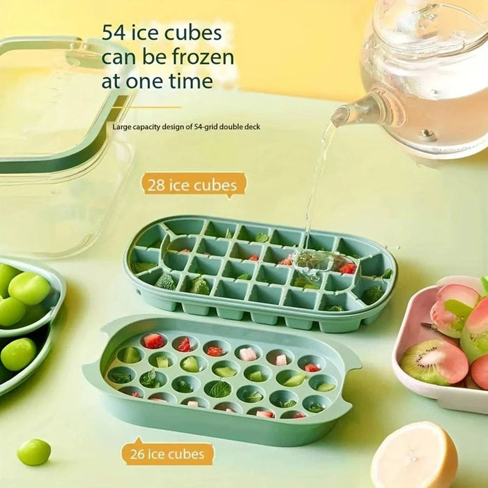  54 perfectly shaped square ice cubes for chilling soft drinks and cocktails 