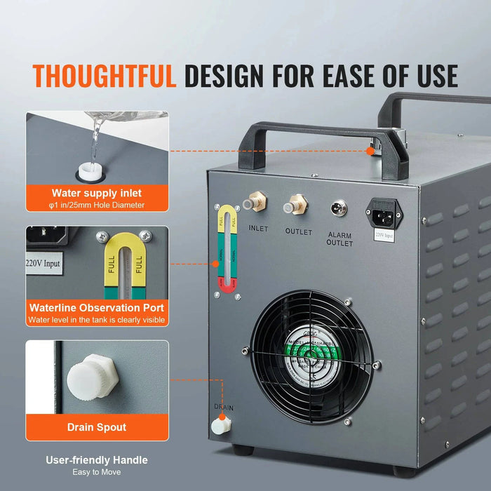 Industrial Water Chiller 80W 12L Air-Cooled Cooler for Laser Engraving Machine