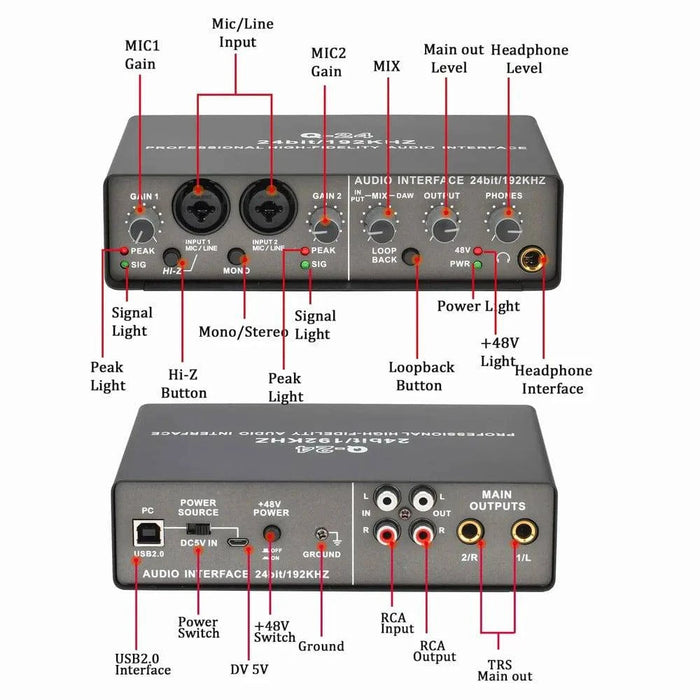 Equipped with headphone output for real-time monitoring
