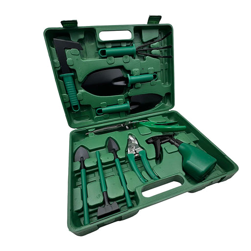 10-Piece Green Garden Planting Tool Set for Potted Plants and Flowers