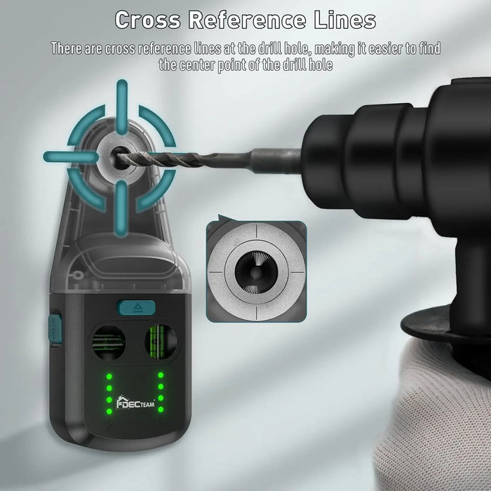 Laser level electric drilling dust collector with wall suction vacuum in action