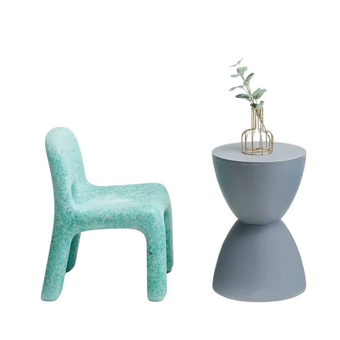 Modern Plastic Dining Chair Low 23cm Backrest, Compact 38x37x50cm, Nordic Minimalist Style