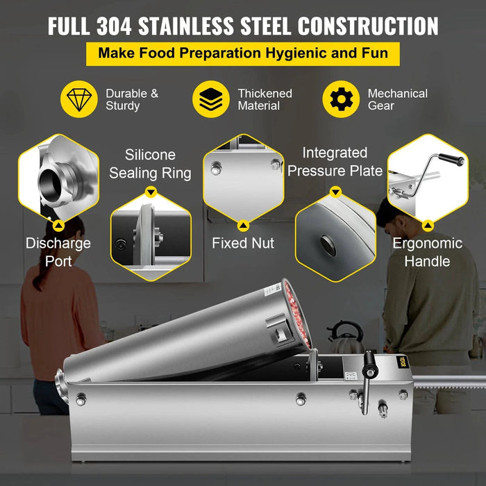 27 x 83 x 86 Horizontal Sausage Stuffer with 265 lbs Weight
