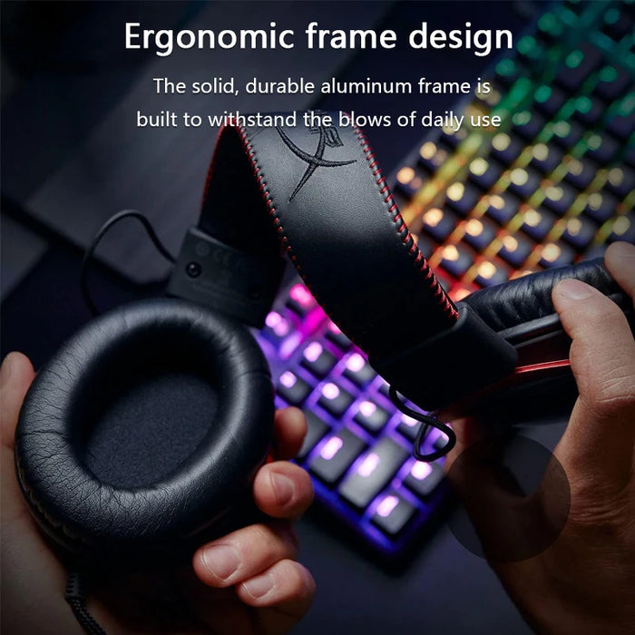 7.1 Surround Sound Wired Gaming Headset with Detachable Mic, Black
