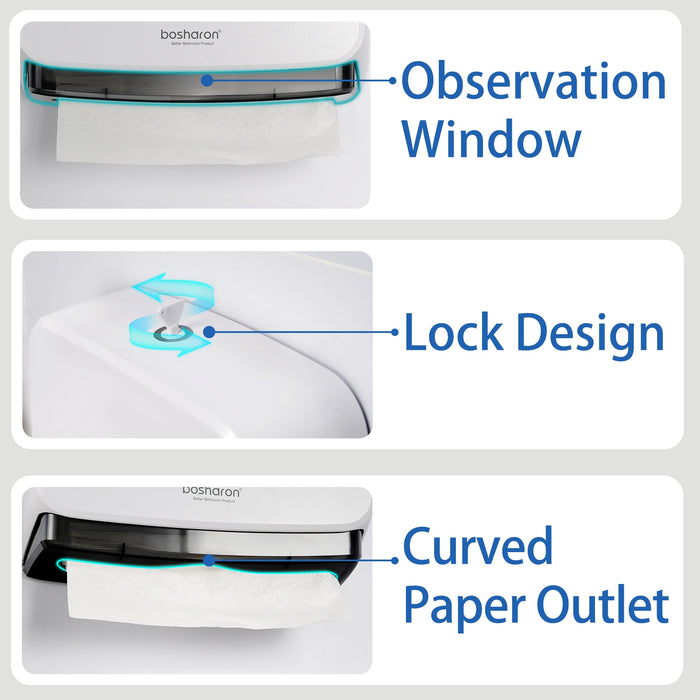 Wall-mounted gold paper towel dispenser with waterproof design for durability