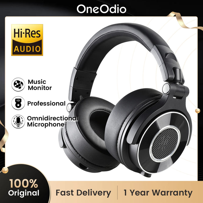 Hi-Fi Wired Studio Headphones with Memory Foam Cushions