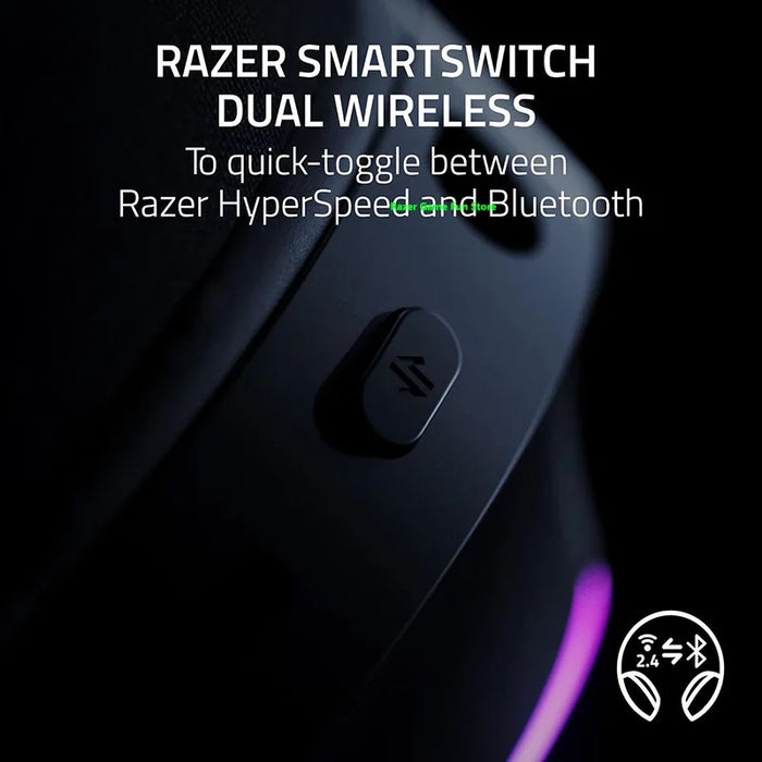 Black Ergonomic Gaming Headset with 2.4GHz & Bluetooth Modes