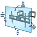 Adjustable TV Wall Mount Bracket for 32-65 inch TVs with VESA patterns