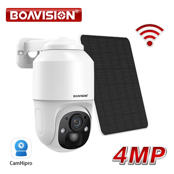 Rechargeable Outdoor WiFi Camera with 360° View & Audio 2MP Solar Cam 128G