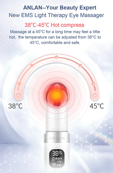 EMS Electric Eye Massager | Microcurrent Skin Lifting & Dark Circle Removal | Hot Vibration