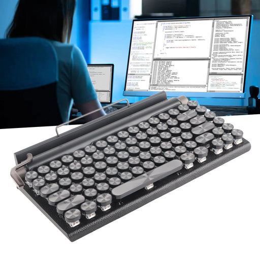 Wireless Black Mechanical Keyboard with Blue Switches and Backlighting