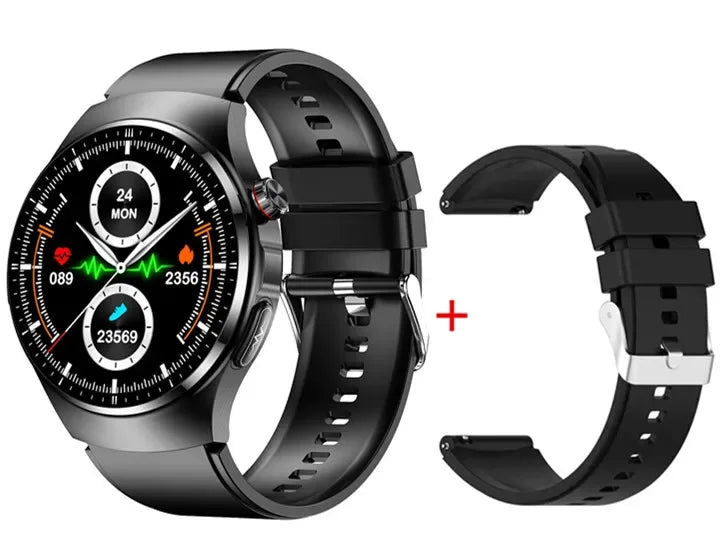 Smart Watch Black Steel with Call, Heart Rate & Sleep Tracker Black