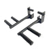 
Heavy-duty dip bar attachment for squat and power racks for versatile workouts