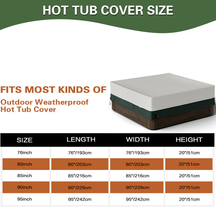 Outdoor Spa Dust Cover, UV & Rain Proof