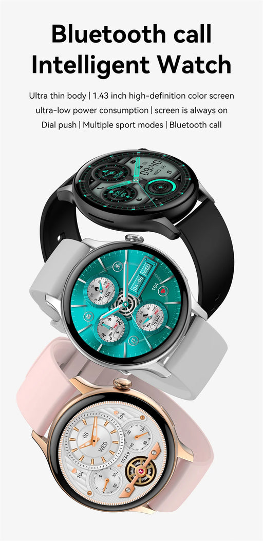 Stylish NFC Smart Watch for Women with AMOLED Display