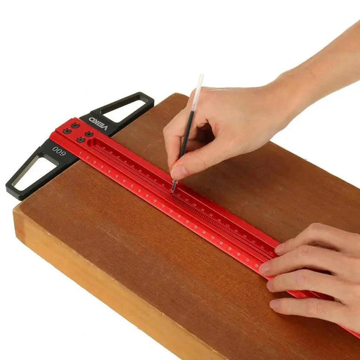 High-quality CNC machined aluminum alloy scribing ruler for woodworking