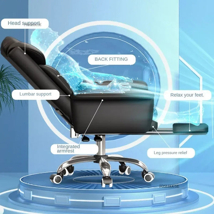 Executive Lift Chair with Armrests and Rolling Wheels Pink