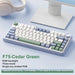 AULA F75 Gaming Mechanical Keyboard 75 Percent RGB Wireless Bluetooth Wired Cedar Green Reaper Axis