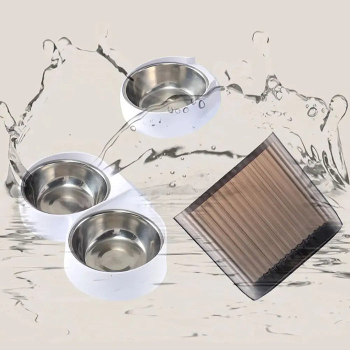 Automatic Feeder Double Bowl WIFI Smart 5L for Cats and Dogs - A convenient and innovative smart feeder for pets with a large capacity